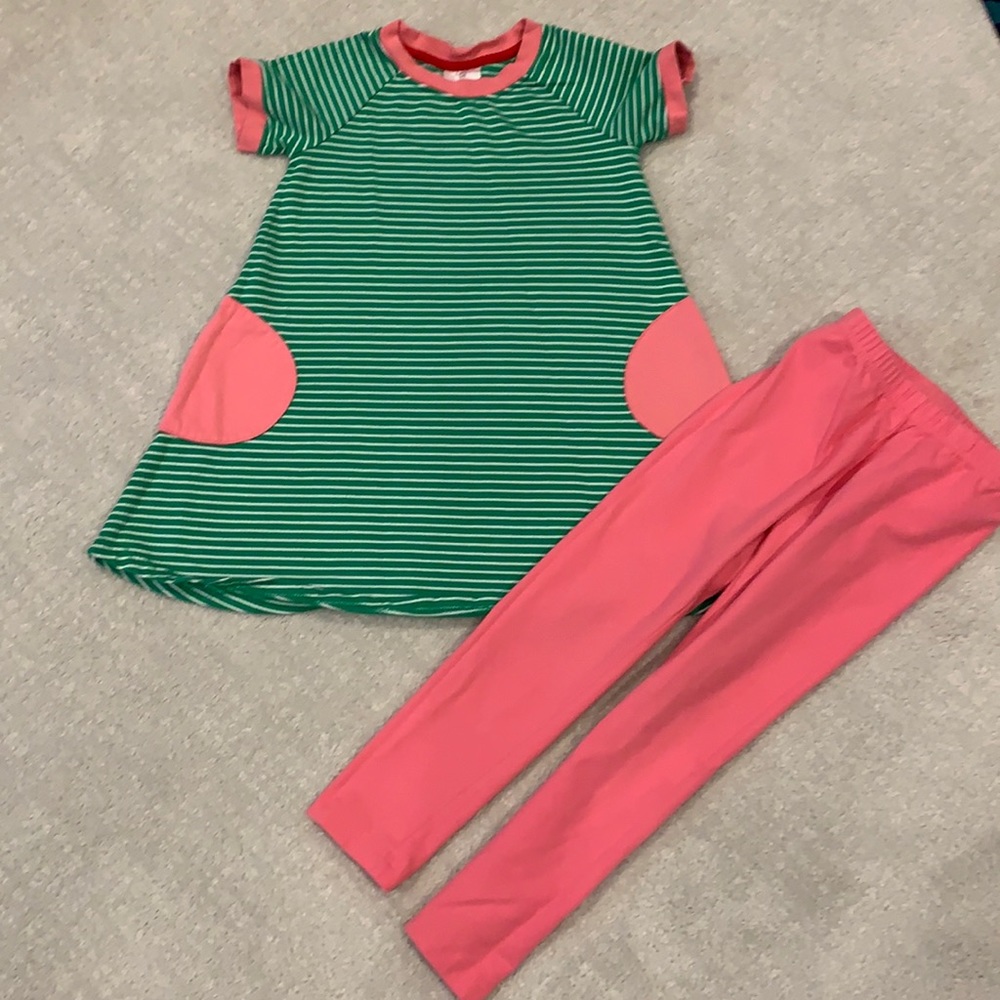 EUC Hanna Andersson Sweatshirt Dress and Leggings